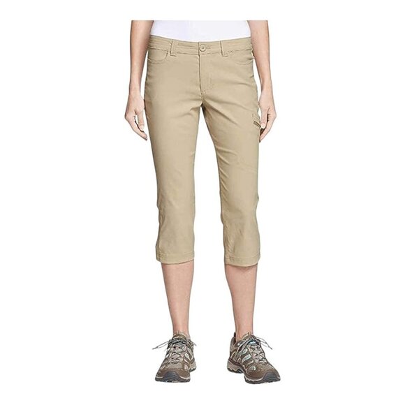 NEW Eddie Bauer Rainnier Capri Pants | Tan - Picture 1 of 5